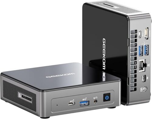 GEEKOM Mini PC Air12, Intel Twin Lake N150(Turbo 3.6GHz), 16GB DDR5 4800MHz RAM 512GB PCIe 3x4 NVMe SSD, Mini Desktop Computer 4K UHD(HDMI+DP1.4)/USB3.2/ WiFi 6/BT5.2 for Office, Business, Home, Edu